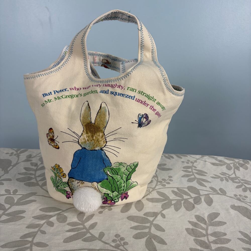 Peter Rabbit Beatrix Potter Tote Bag Cottagecore Garden Bunny Book Print easter - Picture 4 of 10